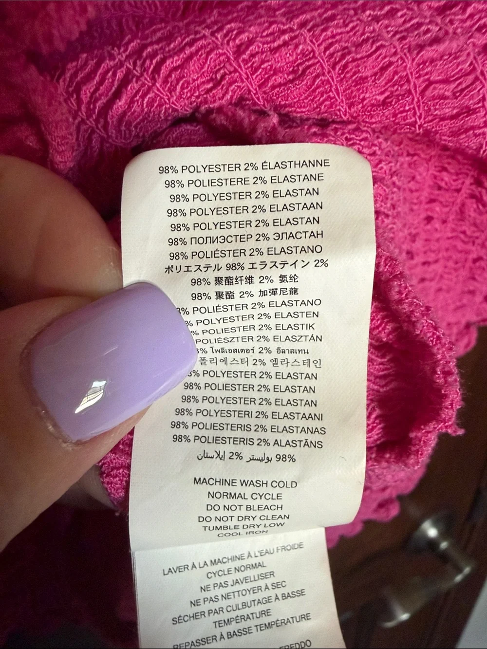 Michael Kors Hot Pink Textured Short Sleeve Top
